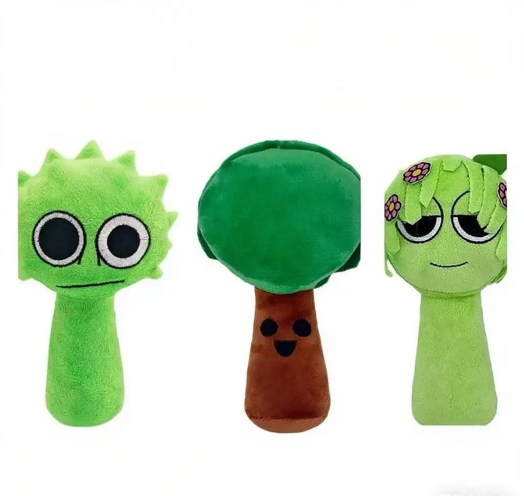 

Plush,Plushies,Soft and Funs Stuffed Toys Dolls for Fans and Friends Christmas Birthday.3pcs,Vineria,Mr.Tree,Lime in Sprunki
