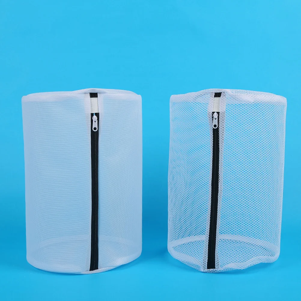

3pcs Laundry Mesh Bags Cylindrical Bra Wash Bag For Delicates Protection Against Tangling Snagging Color Bleeding Reusable