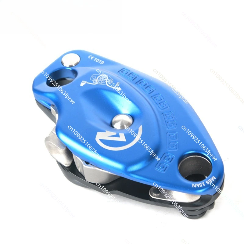 

Rope Descender Manual Stop Descender, Outdoor Climbing Speed Downhill Aerial Work Protector Equipment