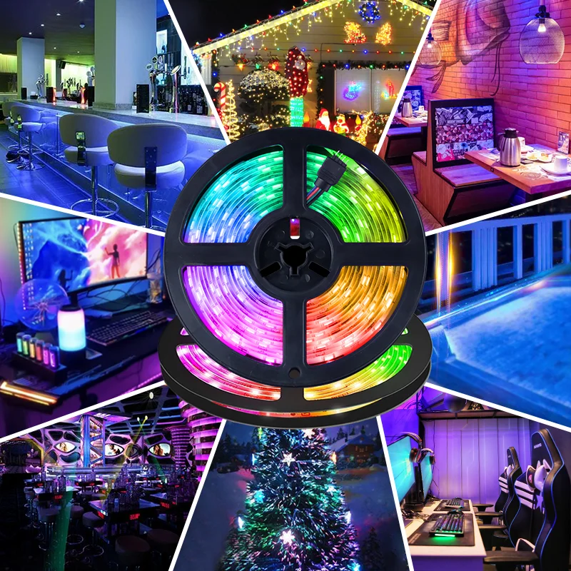 LED Strip Light RGB Flexible Lamp Luces Waterproof Ribbon Tape Diode SMD 5050 2835 Lights Festival Decoration Lamps TV Backlight