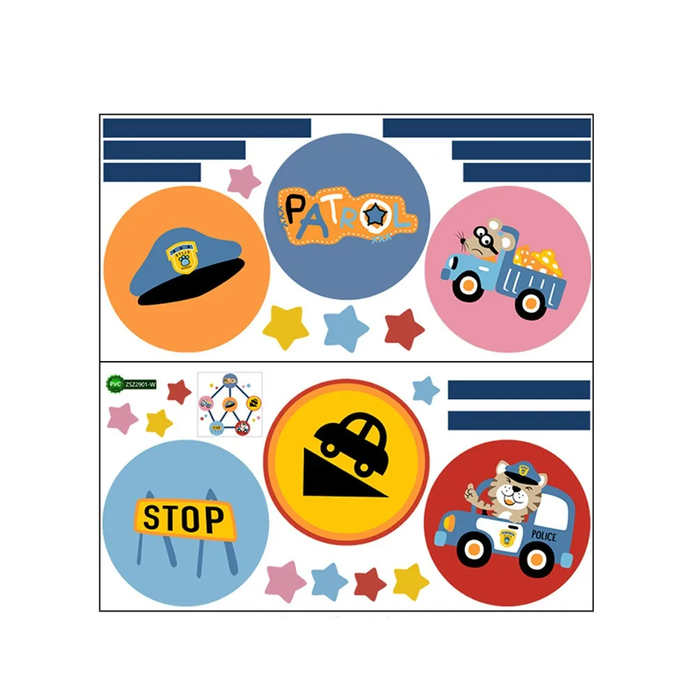 جديد متعدد الألوان الحجلة لعبة ملصقات أرضية بولي كلوريد الفينيل ذاتية اللصق الأرضيات الشارات الوالدين للجنسين القابلة للإزالة الكرتون عدد شبكات هدية #1