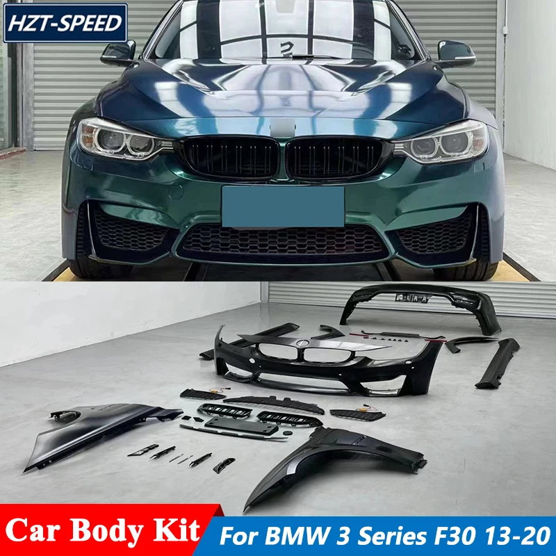 Wide Type Unpainted ABS Front Rear Bumper Fender Side Skirts Car Body Kit For BMW 3 Series F30 Modfiy M3 2013-2020