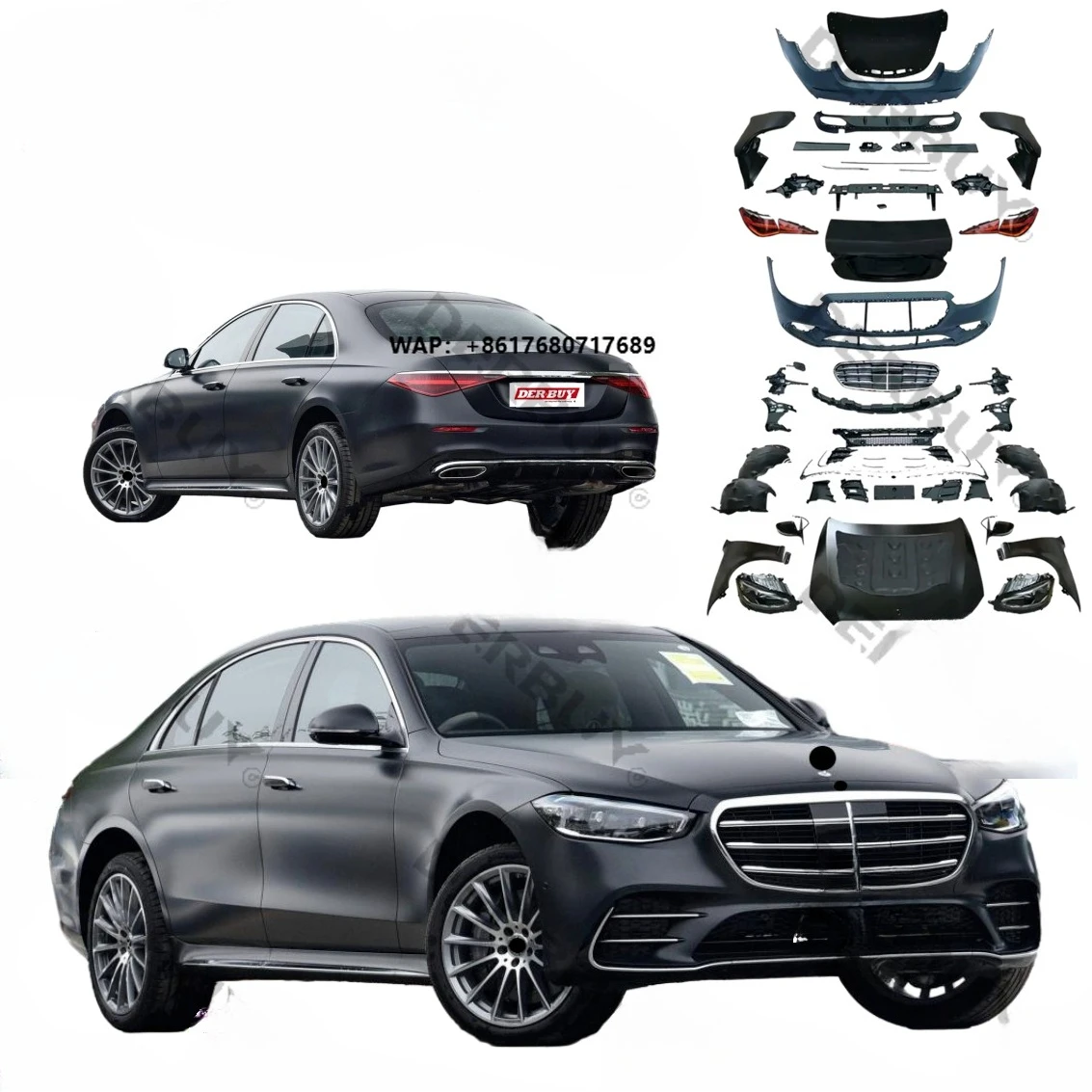 High Quality New Facelift Body Kit DB-MED-450 for -Benz W221 S-Class (2006-2013) to W223 S450 Sport with Headlight
