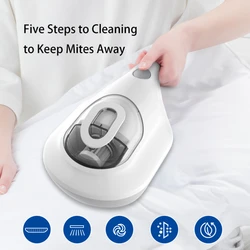 Portable dust mite vacuum cleaner Corded handheld Vacuum suction power Sofa mattress bed linen ultraviolet mite remover