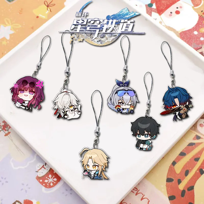 Anime Honkai: Star Rail Yanqing Blade Jing Yuan Kafka Dan Heng Mobile Phone Lanyard Chain Pendant Cute Acrylic Keychain