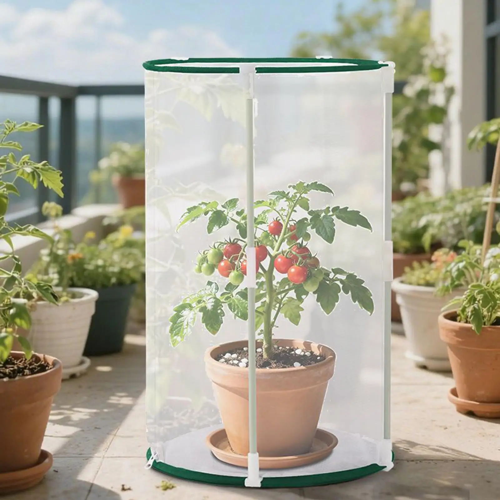 

Plant Covers From Animals Net Cage Guard Tent Flower Pot Cover for Vegetable Fruit Flowers Shrubs Outdoor Patio Lawn Raising