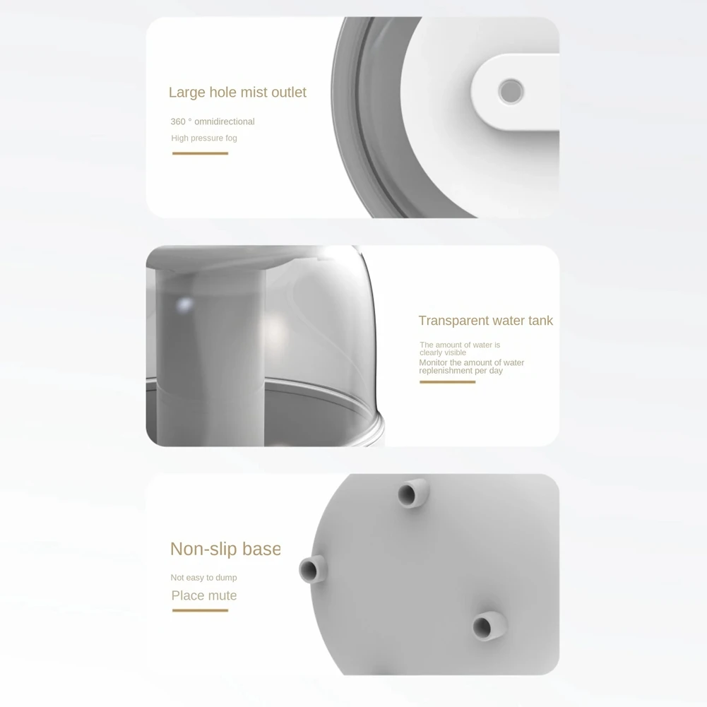 Umidificador de aromaterapia USB 4L Umidificadores de ar domésticos Purificador de ar com lâmpada LED Fabricante de névoa de mesa, verde