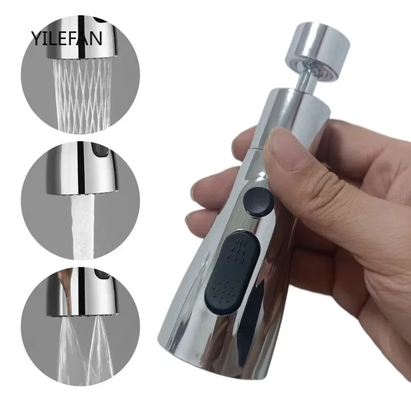360° Swivel Faucet Dual-mode Faucet Aerator Kitchen Sink Aerator Multi-functional Robotic Arm Faucet Extension Replacement Part