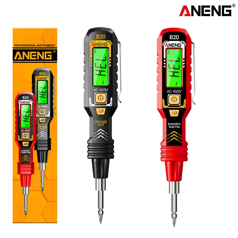 Neue B20 LCD Digital Spannung Tester ANENG Mess Stift doppelseitige Schraubendreher-bits Haltepunkt Elektrische Induktion Test Stift