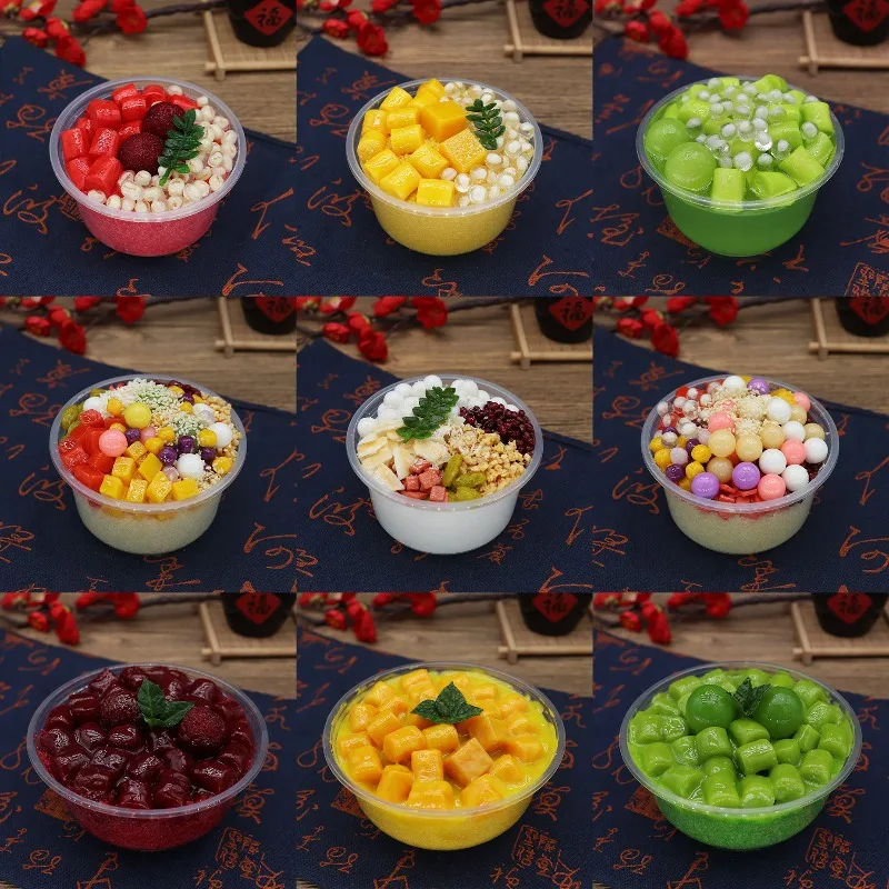 Panda ice dumpling food model bayberry Qingti taro round ice powder jelly mold