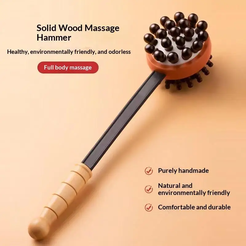 

Handheld Massage Hammer Meridians Back Knock Massage Hammer Back Massage Leg Relaxing Massager Double Head Percussion Massager