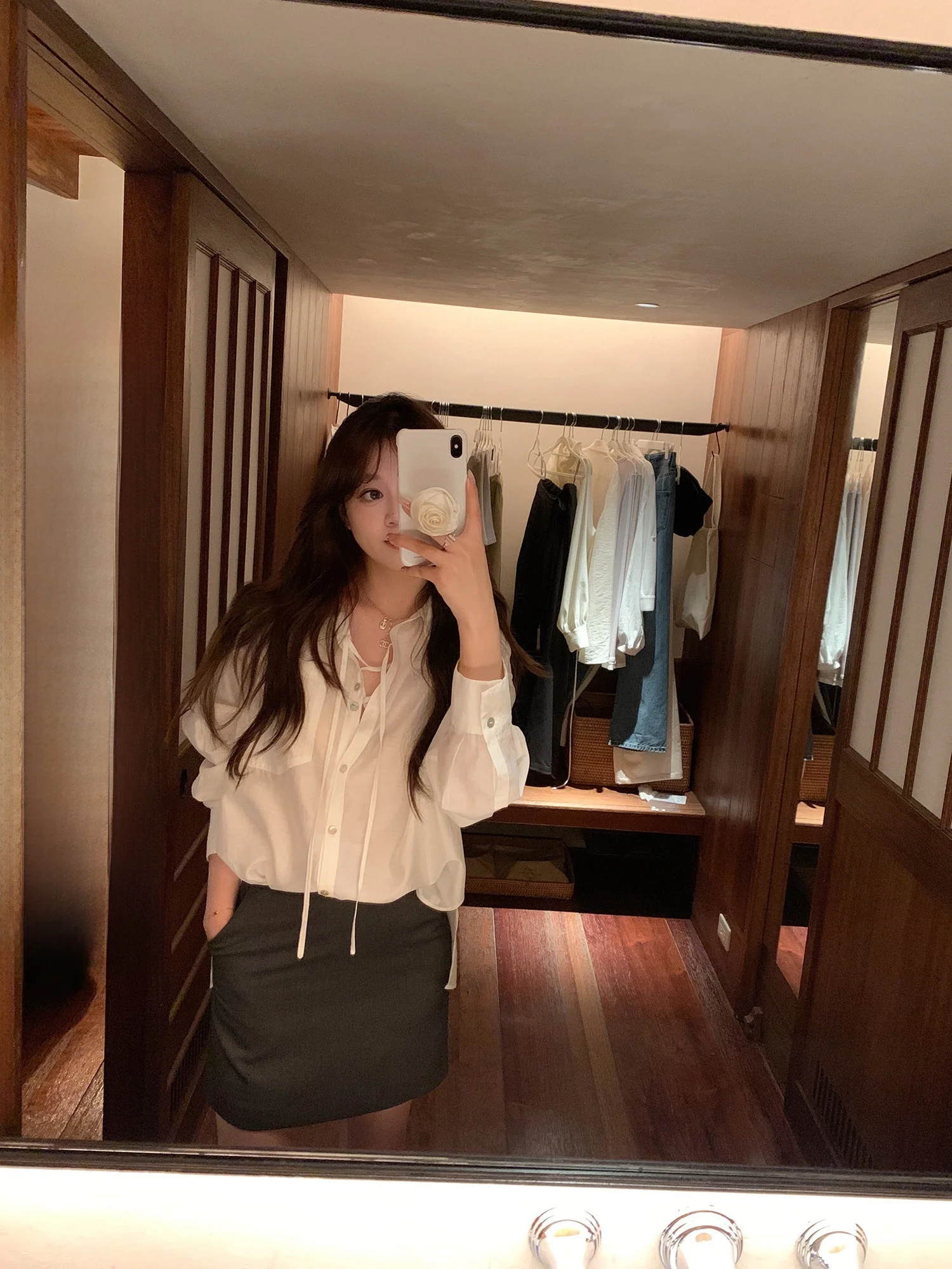 

Новый женский кардиган Ahys свободного кроя из шелка, с длинными рукавами, отложным воротником, дышащий, легкий, модный, для повседневной носки