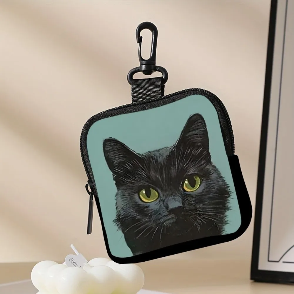

Модный мини-кошелек для монет в форме кошки, водонепроницаемый, легкий, с застежкой-молнией, портативный кошелек из ПВХ, подарок для друзей