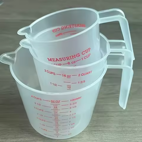 Weighing and Measuring Tools Highly Transparent Measuring Cups with Scale Kitchen Baking  250/500/1000ml Plastic Measuring Cups