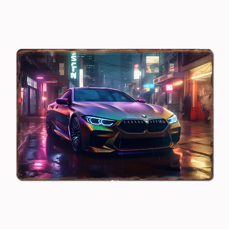 

M5 Series E60 G90 CS F10 F90 Race Car Legendary Racer Retro Metal Sign Poster Garage Indoor Room Decor Club Tin Home Wall Decor