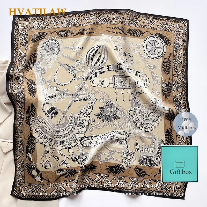 

Vintage 100% Real Silk Scarf Women Summer Square Shawl Sun Protection Wrap Lightweight Breathable Scarves Hijab Bandana Bufanda