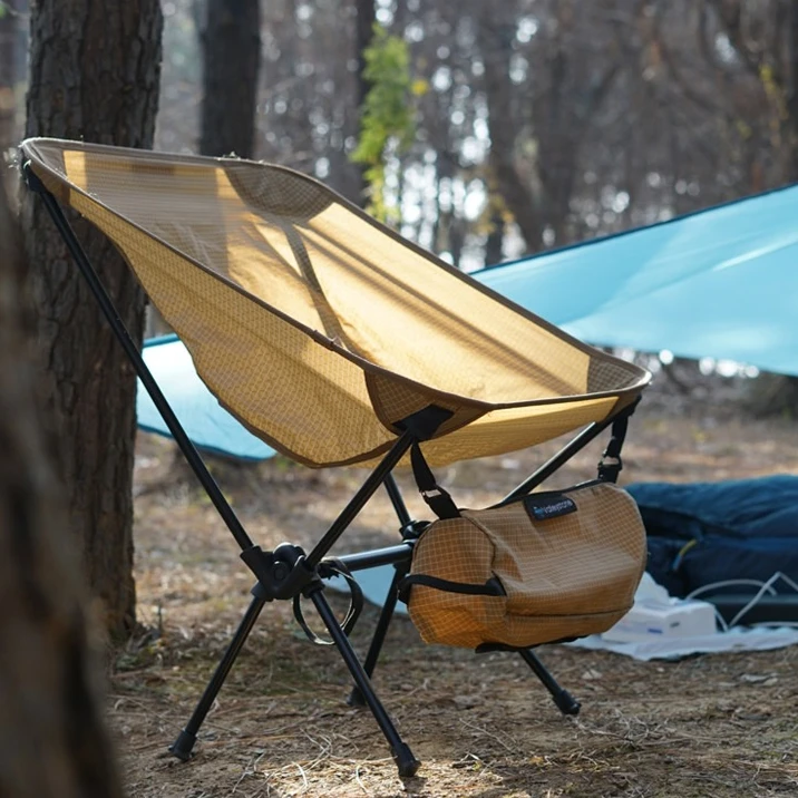 Ultralight Dyneema Moon Chair 7075 Aluminum Alloy UHMWPE Heavy Duty Foldable Outdoor Camping Backpacking Hiking Fishing Chair view 4