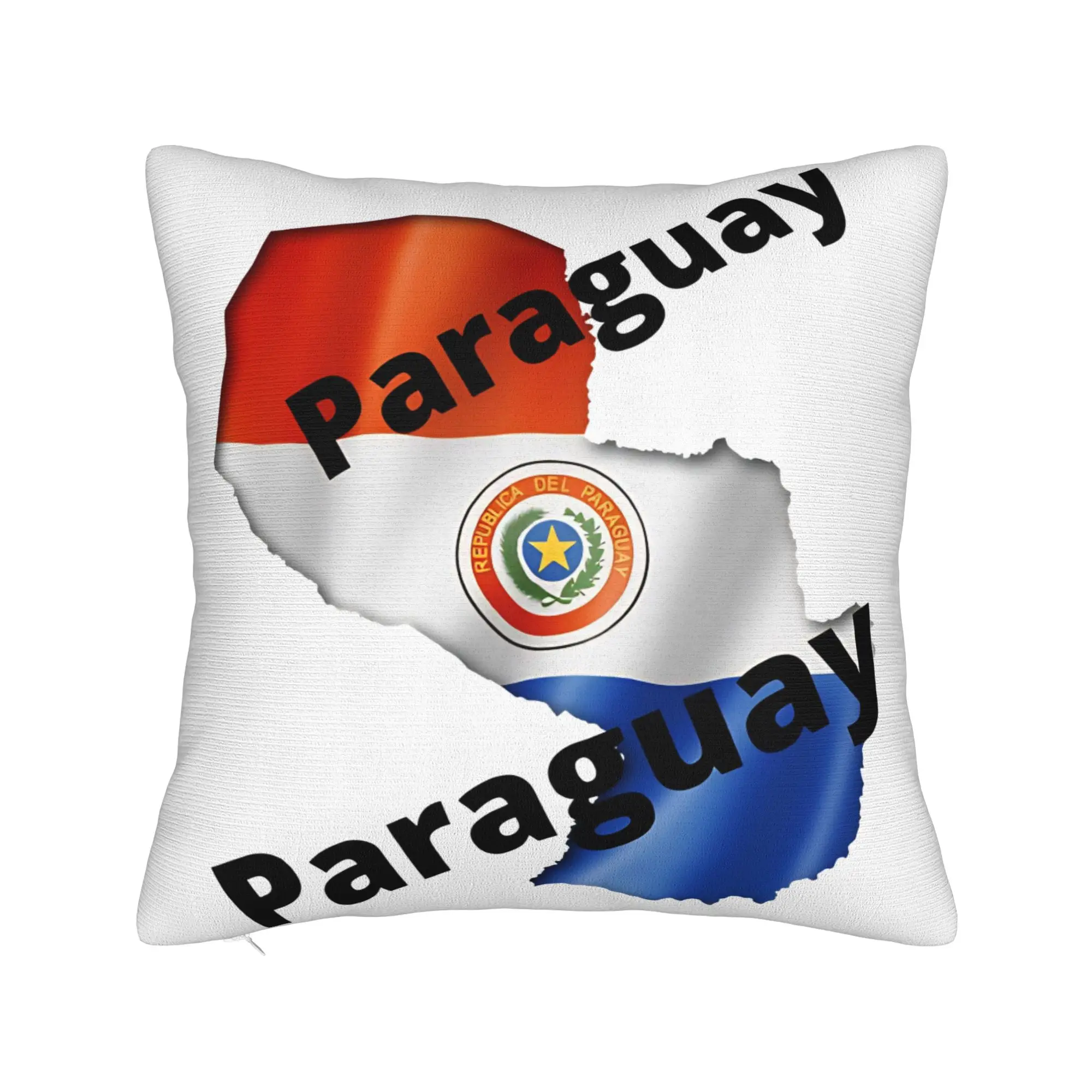 Decorative Pillowcase Paraguay Flag Stuff Car  Pillow Case Cover Zipper Multiple Sizes