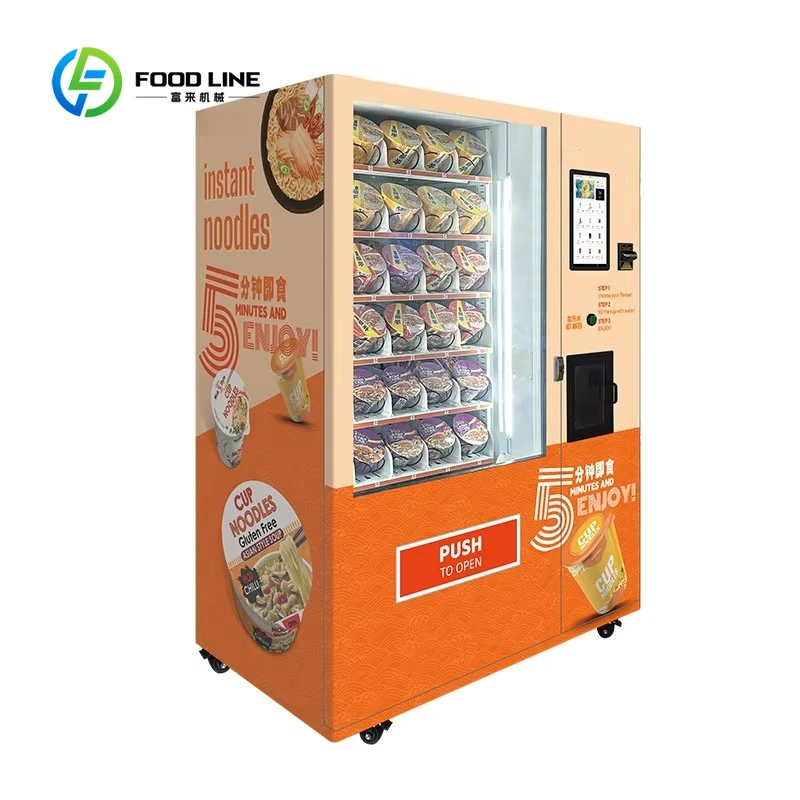 

Customized Metal Cup Noodles Vending Machine Hot Selling Instant Hot Water QR Code Token Payment Hospital Mall