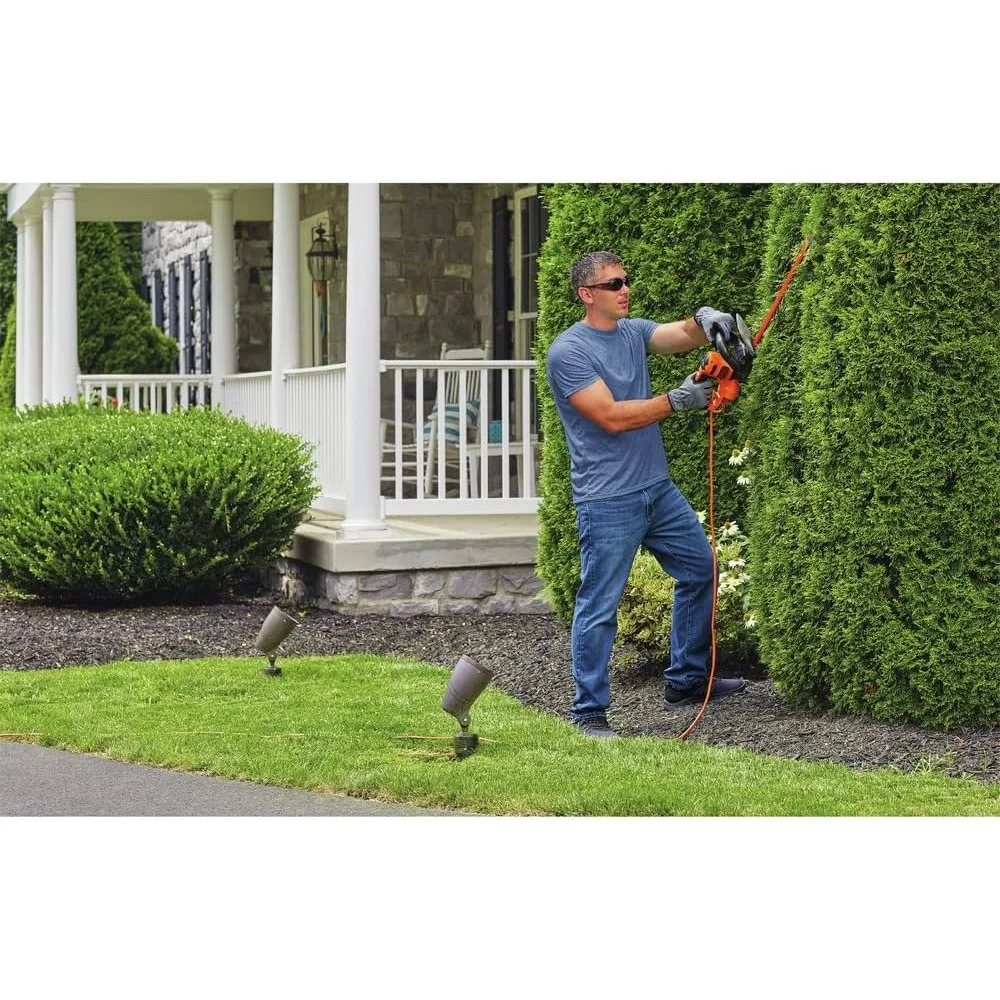 20-Inch Corded Hedge Trimmer with Saw Blade, Cuts Up to 1.5-Inch Thick Branches, Lightweight Design for Easy Use