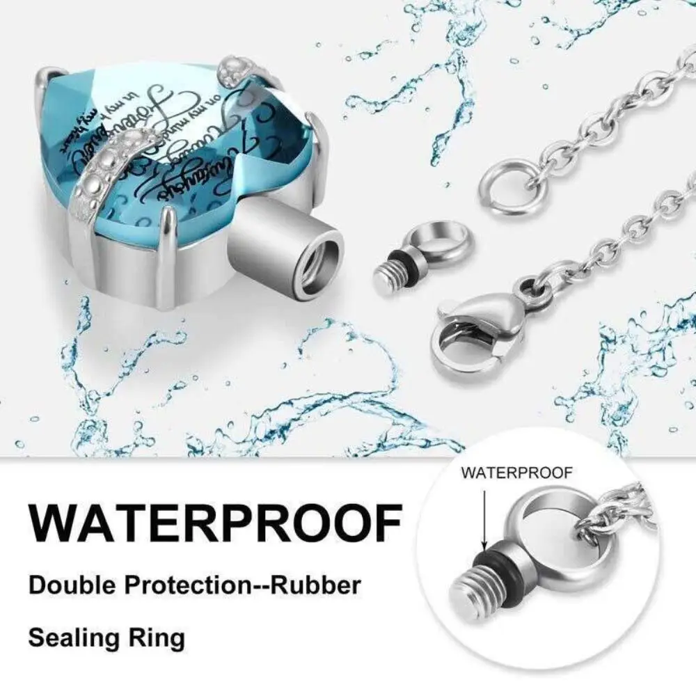 Stainless Steel Cremation Jewelry Urn Necklace Adjustable Meaningful Keepsake Necklaces Pendant Gift Heart Pendant