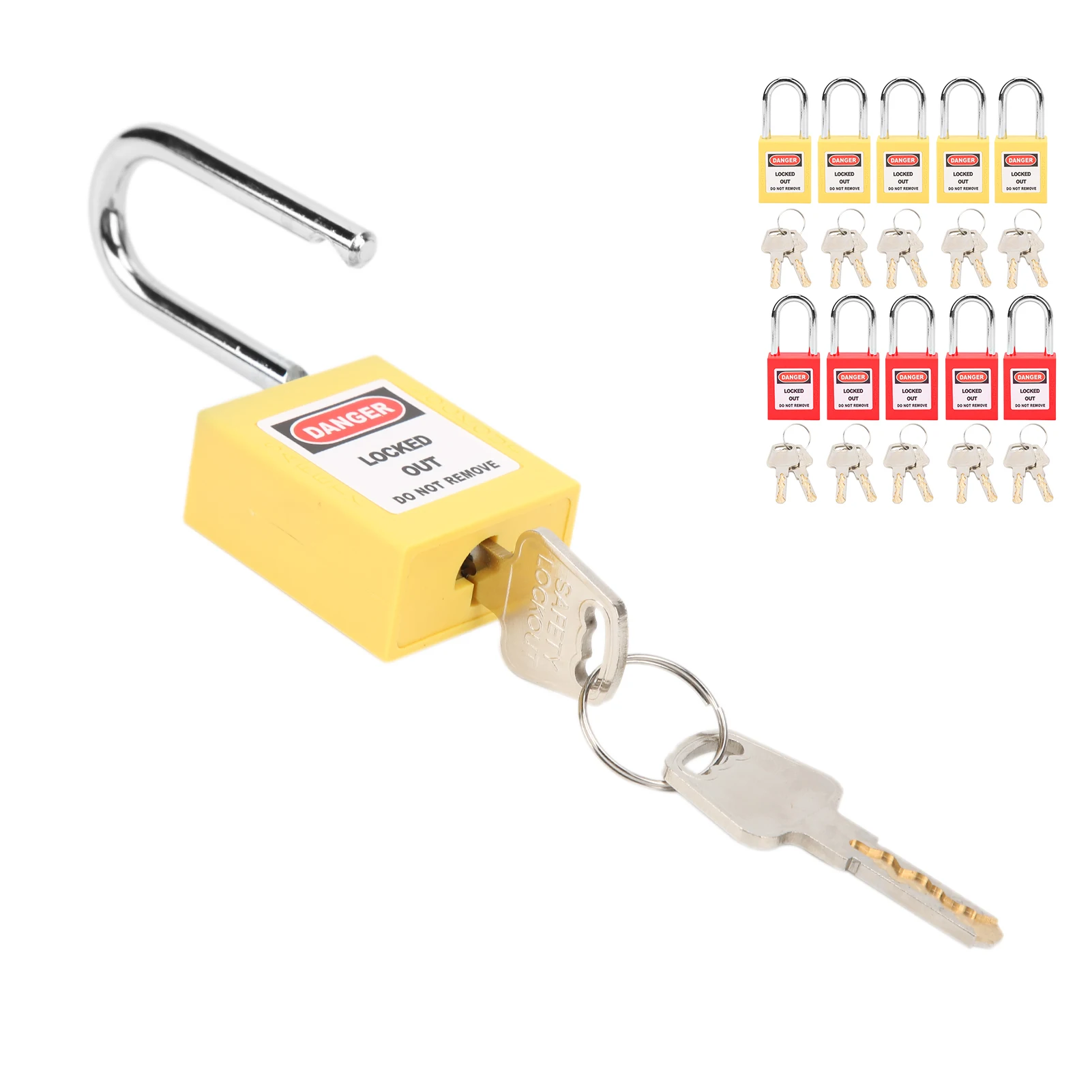 5 مجموعات 38 مللي متر قفل قفل العزل LOTO النايلون PA الصلب للطاقة النووية اللوجستية النقل قفل قفل