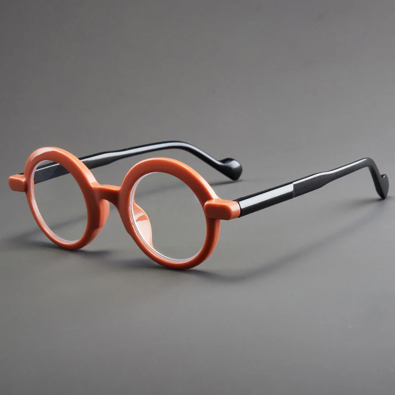 KAMMPT Vintage Round Glasses Men New Fashion Punk Blue Light Blocking Eyeglasses Women Trendy Brand Design Decor Optical Frames