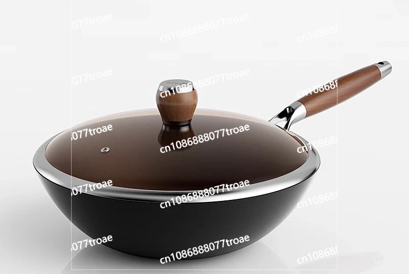 Iron pan frying pan, uncoated non stick pan, universal for induction cooker and gas stove