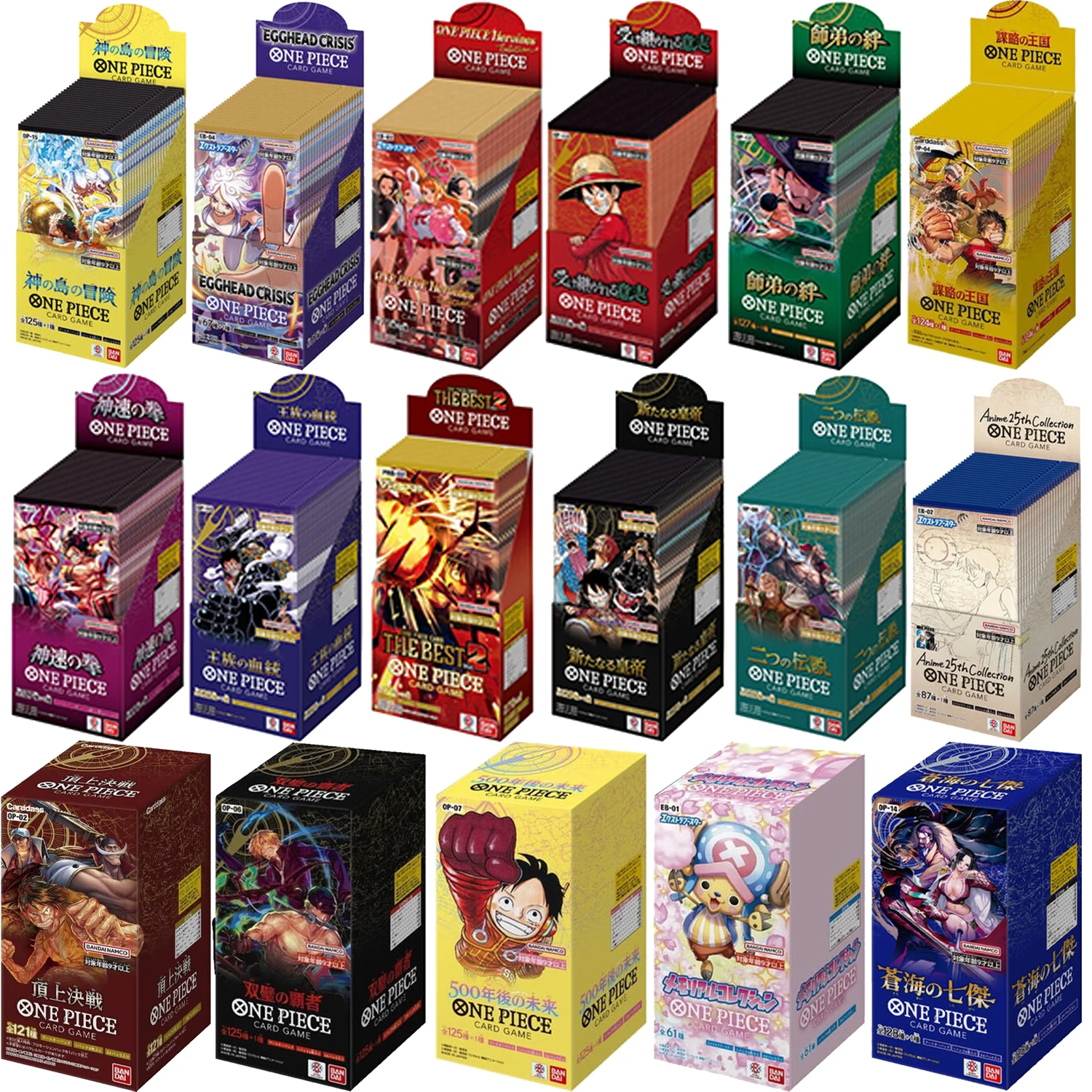 BANDAI One Piece Card Game OPCG 25th Memorial Card Book EB04 OPC-15 EBC03 Heroines A Fist of Divine Speed Luffy