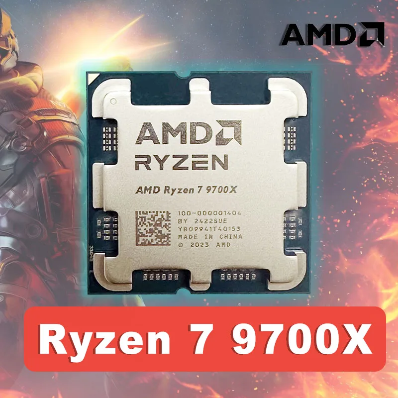 AMD R7 9700X New Ryzen 7 9700X Processor 5.5GHz 8-Core 16-Thread 40MB Game Cache 4NM TDP 65W Socket AM5 Gaming CPU Zen 5