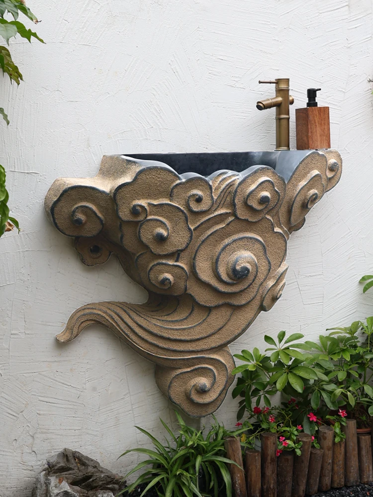 

Outdoor wash basin courtyard garden column wall-mounted wash integrated yard wall-mounted wash