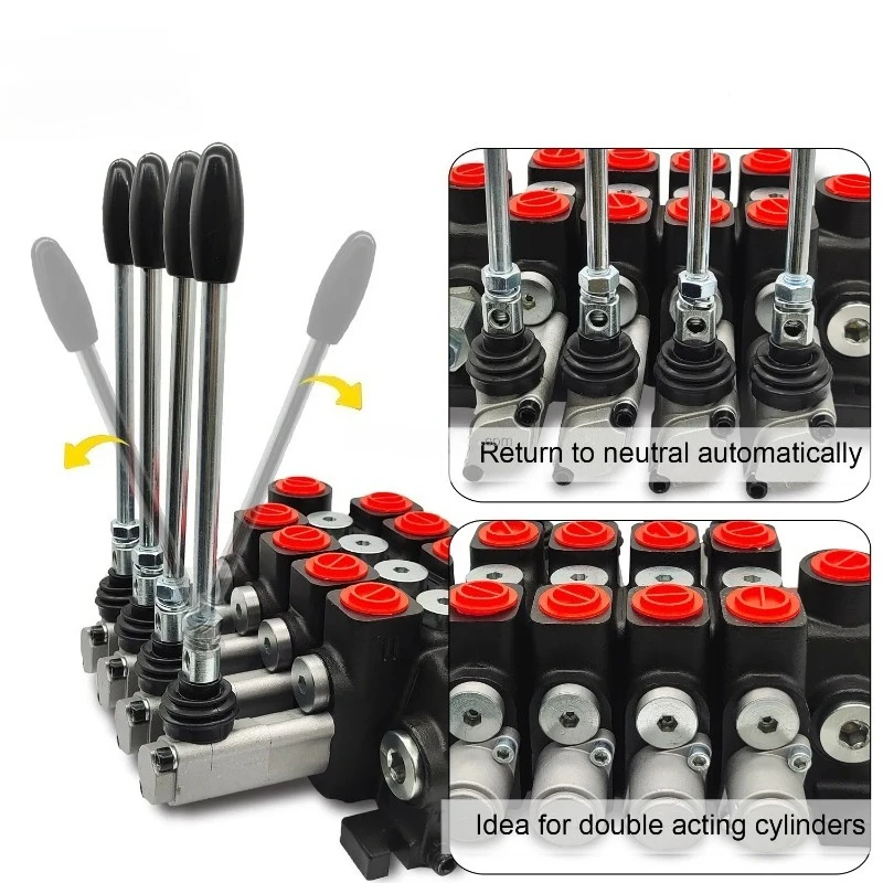 Hy-waloil High Performance Sectional Hydraulic Distributor 4PC100 100 Liter Four Spools G 3/4
