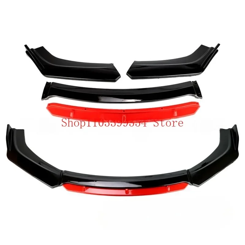 Automotive Universal Three-stage Four-stage with Red Trim Front Lip Small Surrounding Front Bumper Front Shovel Angle