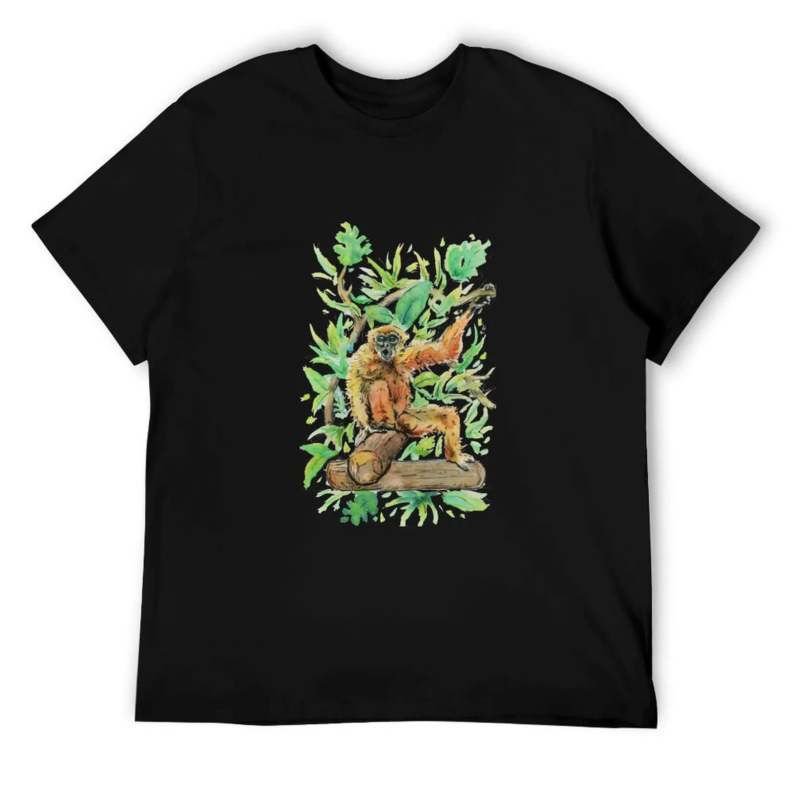 

Watercolor Gibbon T-Shirt t shirt for man anime tshirt T-Shirt