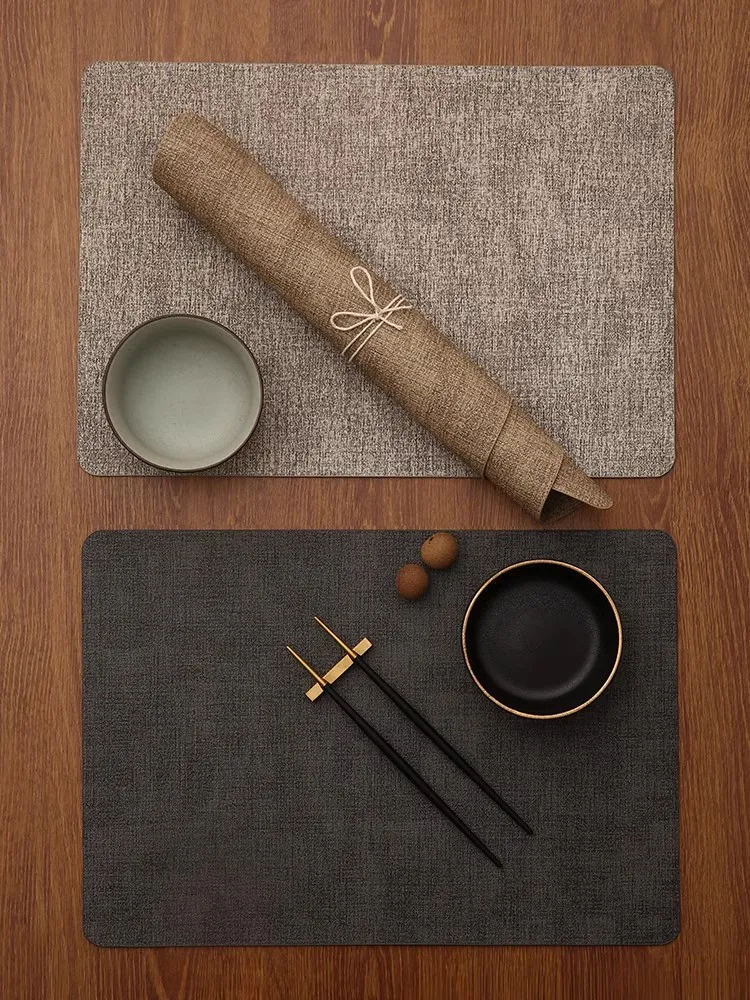 

Элитный кожаный коврик для обеденного стола: водонепроницаемый, маслоотталкивающий, термостойкий, в западном стиле, современный, простой, для дома и текстиля.