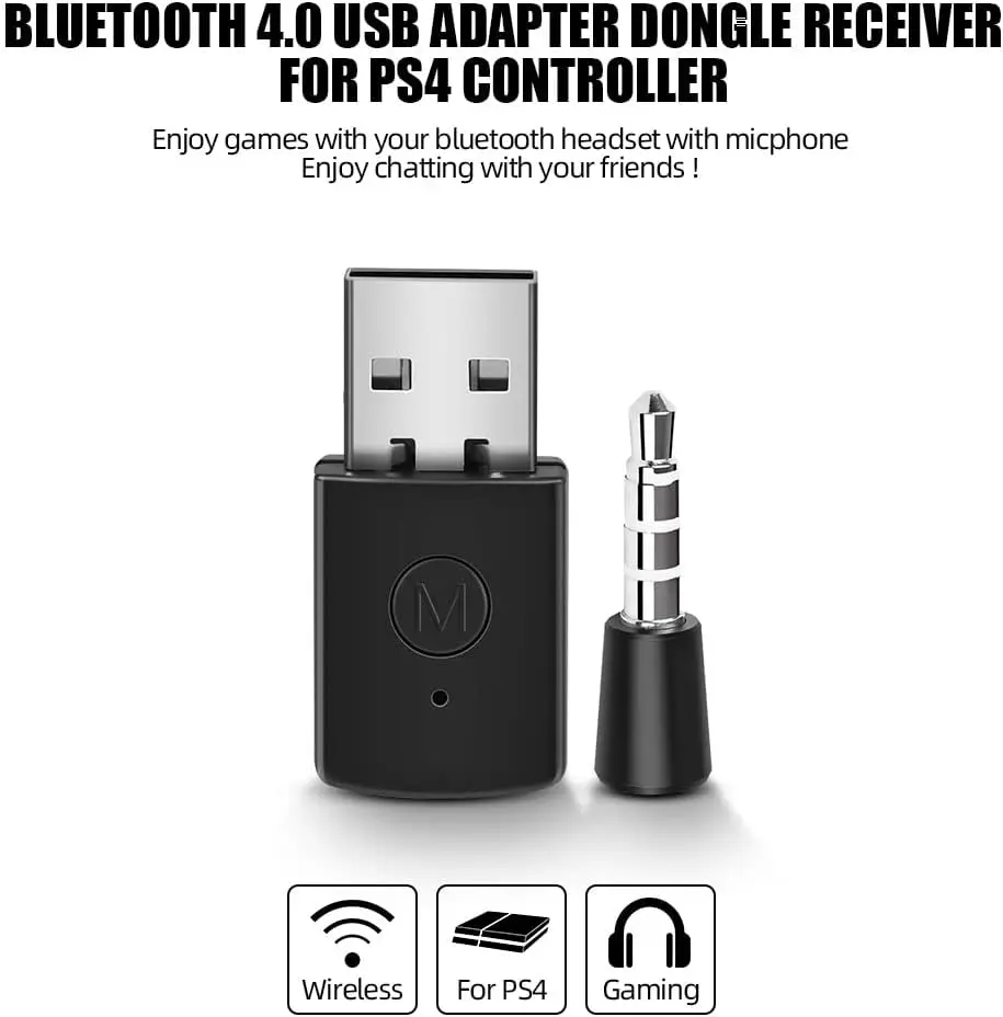Bluetooth USB Adapter Compatible for PS5/PS4 Bluetooth Handle Receiving Adapter Headphone Receiver