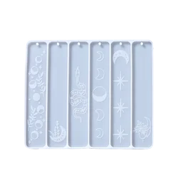Bookmark Silicone Mold Leaves Moon Epoxy Resin Casting Mould for DIY Crystal Epoxy Resin Book Decoration Crafts Supplies