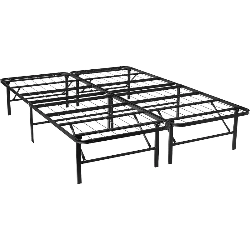 

14 Inch Metal Foldable Bed Frame with Underbed Storage,Sturdy Steel Frame,Easy Assembly Noise-Free, No Box Spring Needed