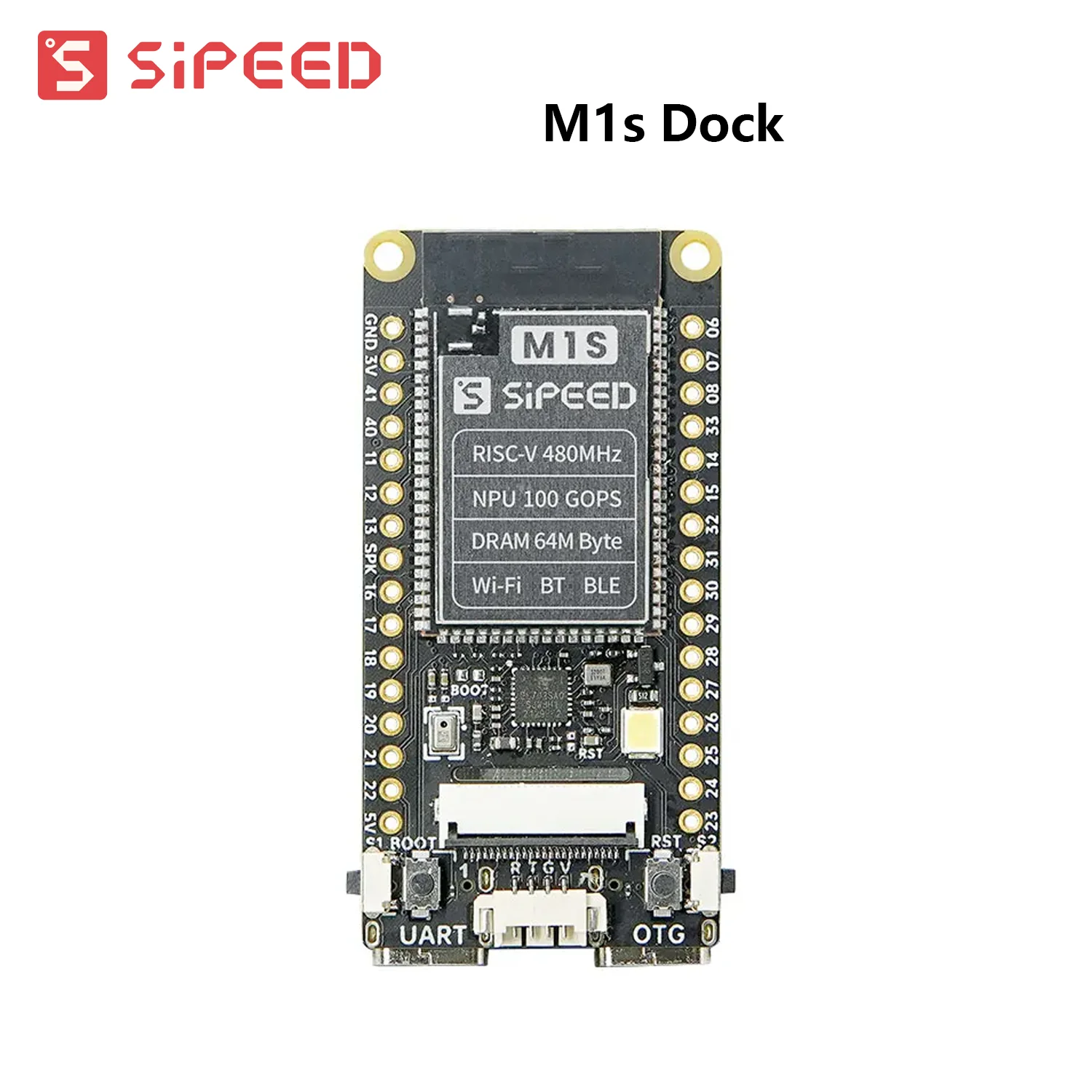 

Sipeed M1s Dock AI+IoT BL808 tinyML RISC-V Linux Artificial Intelligent Development Board