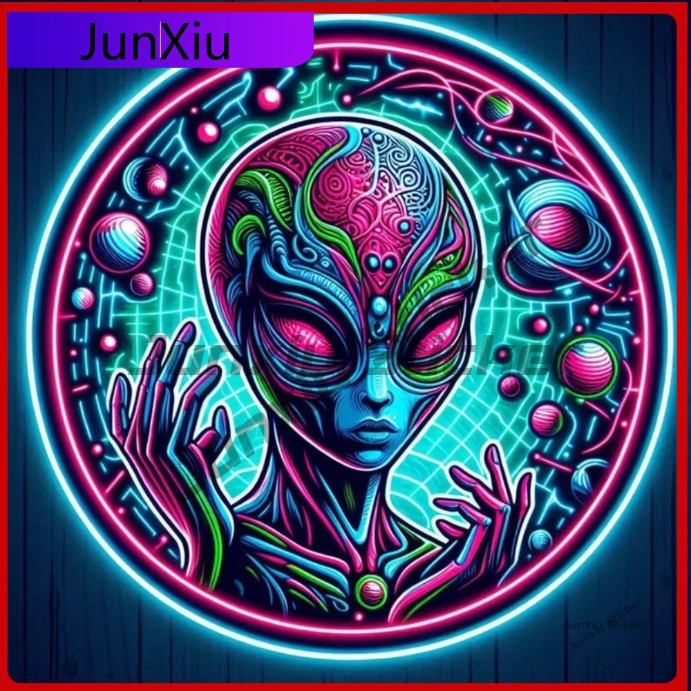 

Trendy Alien Sticker Waterproof UV Resistant Vinyl Decal Protective Decoration Vehicle Outdoor Sunproof Scratch Surface