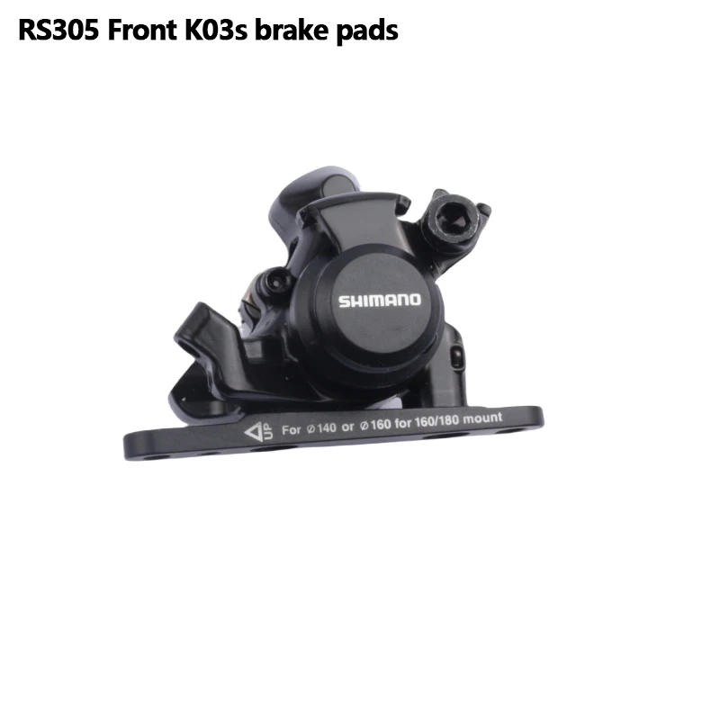 Shimano RS305 Bremse, flache Montage, vorne und hinten, mechanische Scheibenbremse mit L05A-Pads für Rennrad, BR-RS305, hinterer Bremssattel, Schwarz – Detail 4