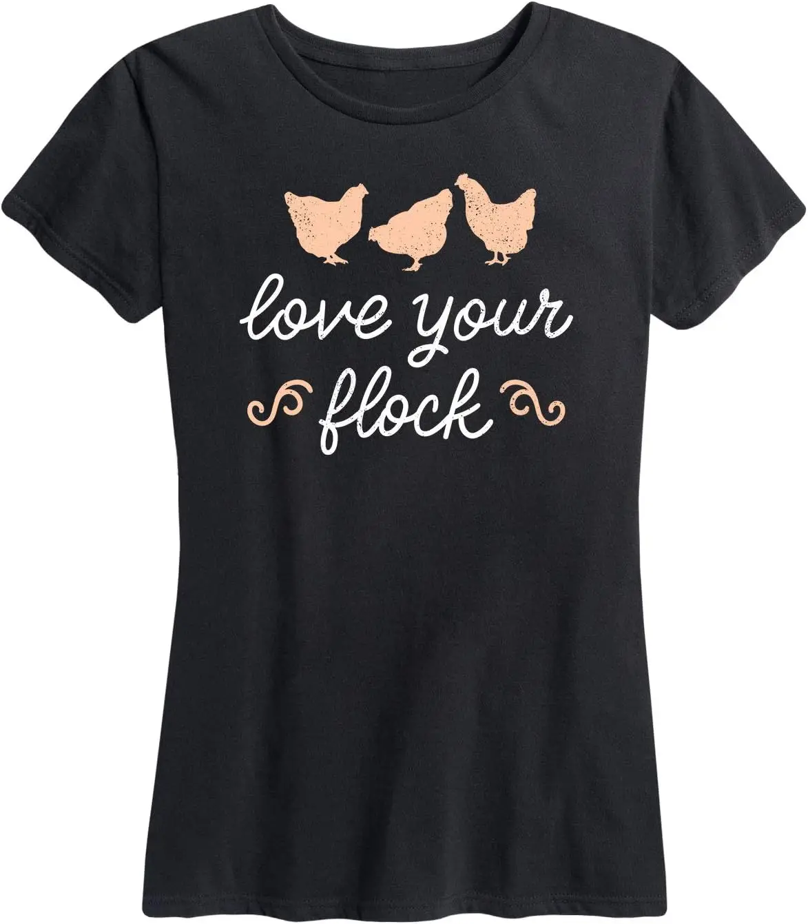 

Instant Message - Love Your Flock Chickens - Women's Short Sleeve Graphic T-Shirt