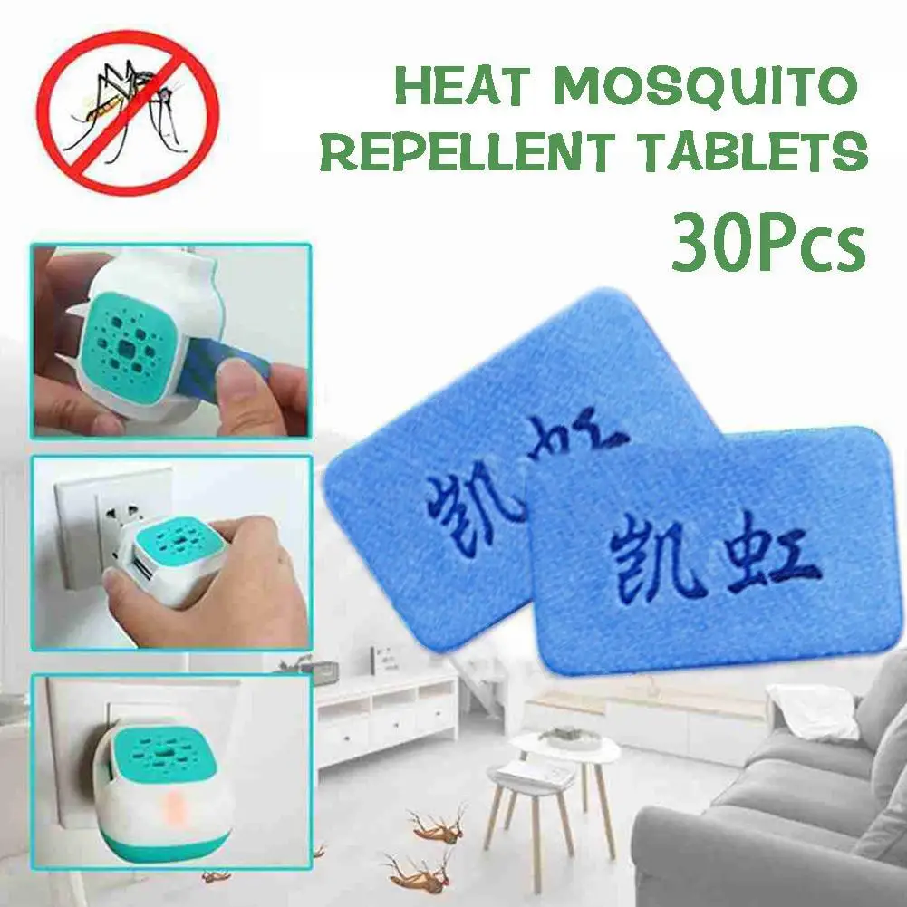 Electric Mosquito Repellent Tablets 30pcs Indoor Heater Refills Replaceable Organic Mosquito Repellent Indoor Mosquito Killer