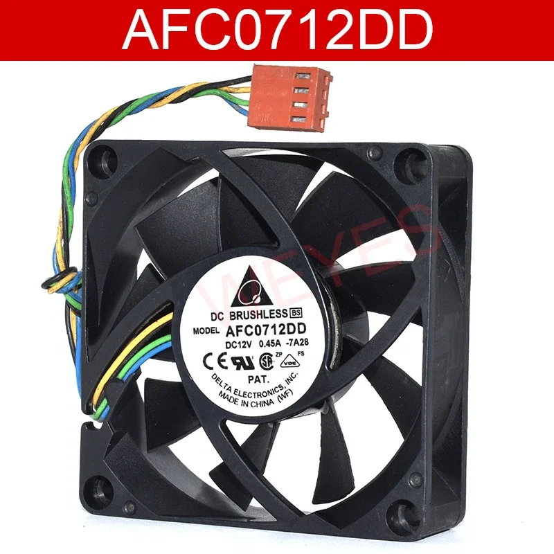 Well Tested For Delta AFC0712DD Four Wires Cooling Fan DC12V 0.45A