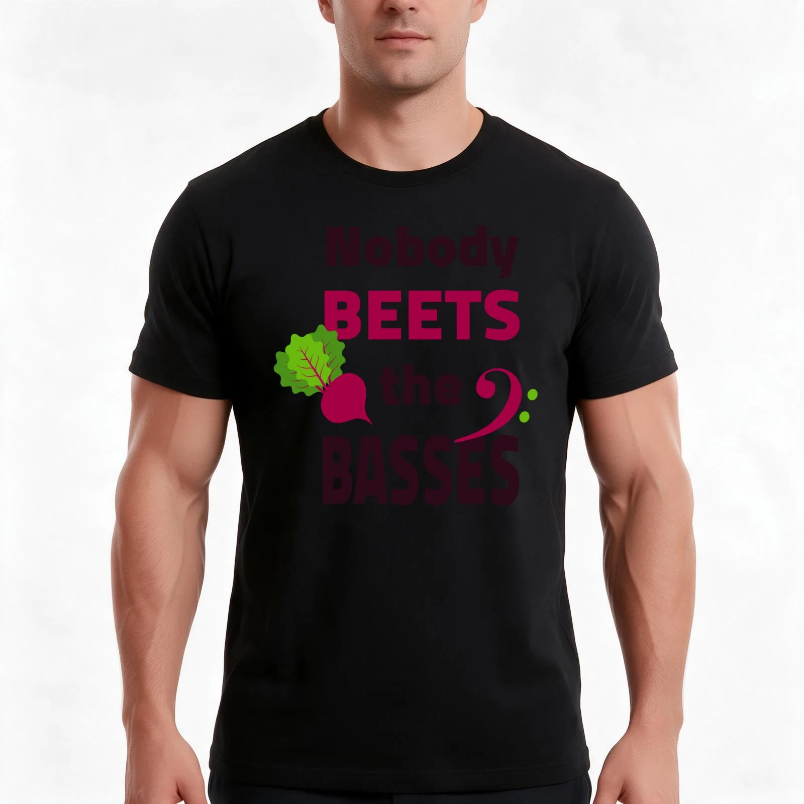 Nobody Beets the Basses T-Shirt, Summer Casual Cotton Tee, Oversized Streetwear Tops, Vintage Graphic Print, Unisex Men Women