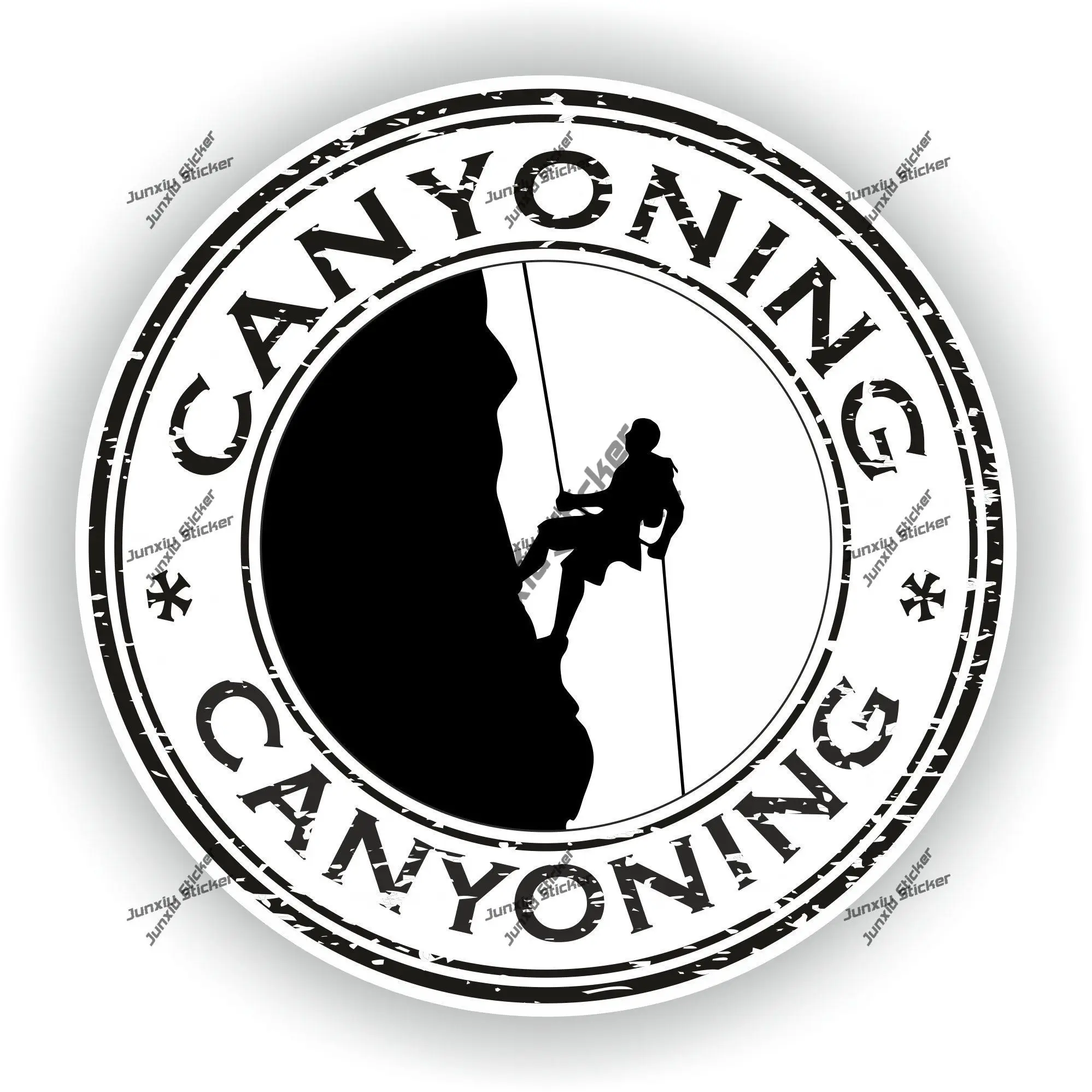 Canyoning Sticker Sports Decal Seal Round Sticker Waterproof Anti Scratch Exterior Decal PVC Accessories Cover Scratches Decor