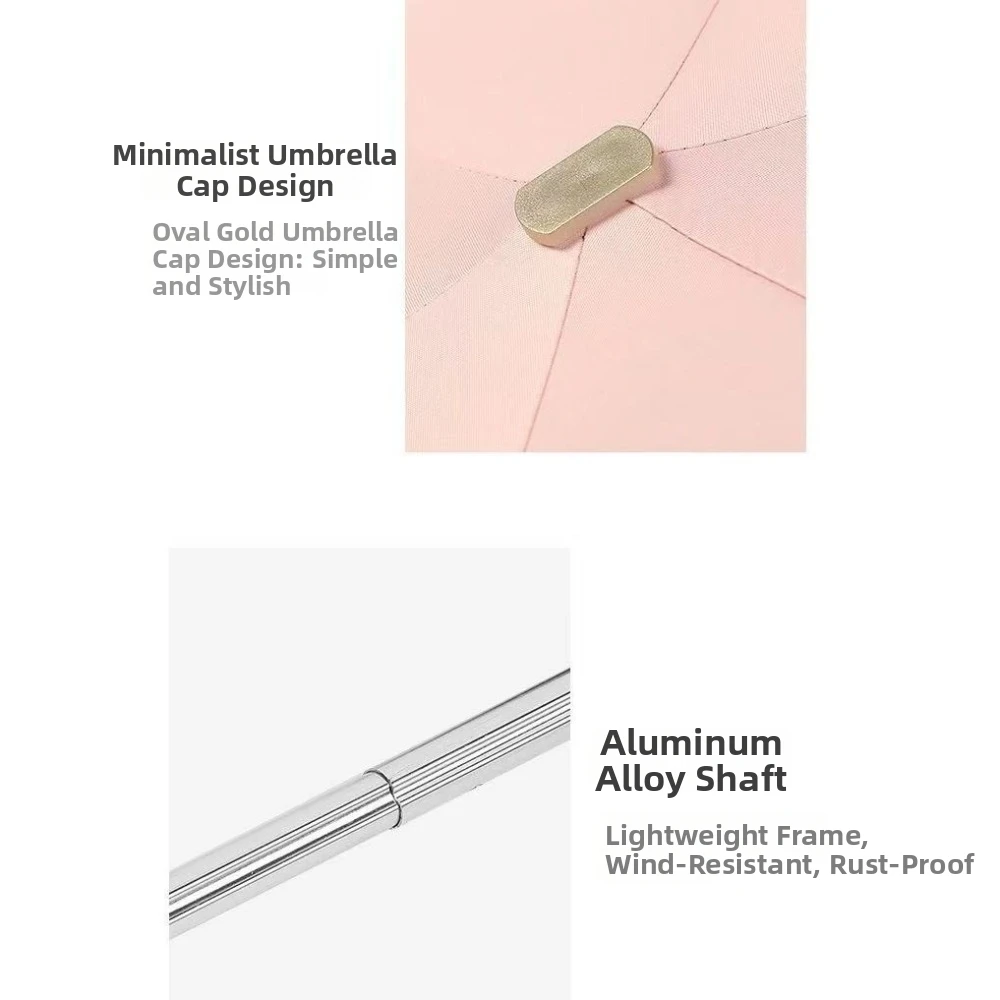 New Ultra-Light Mini Capsule Umbrella UPF50+ UV Protection Pocket Parasol Dual Use Vinyl Sun Rain Umbrella Travel Accessoreis image 3