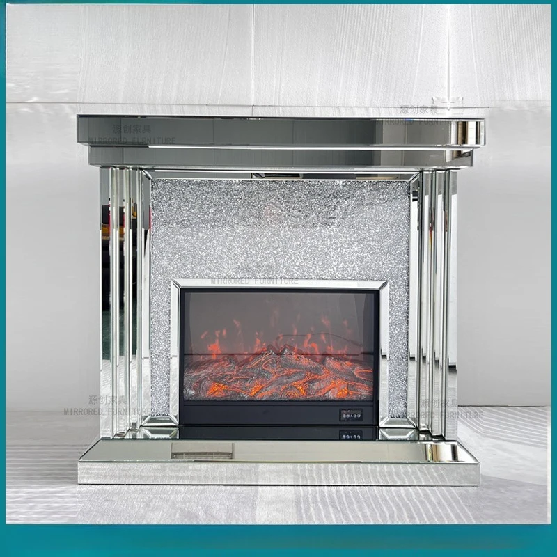 Factory Direct Sales Heating Fireplace Cabinet 3D Simulation Fire Room Fake Firewood Fire Stove French Electronic Fireplace Cros