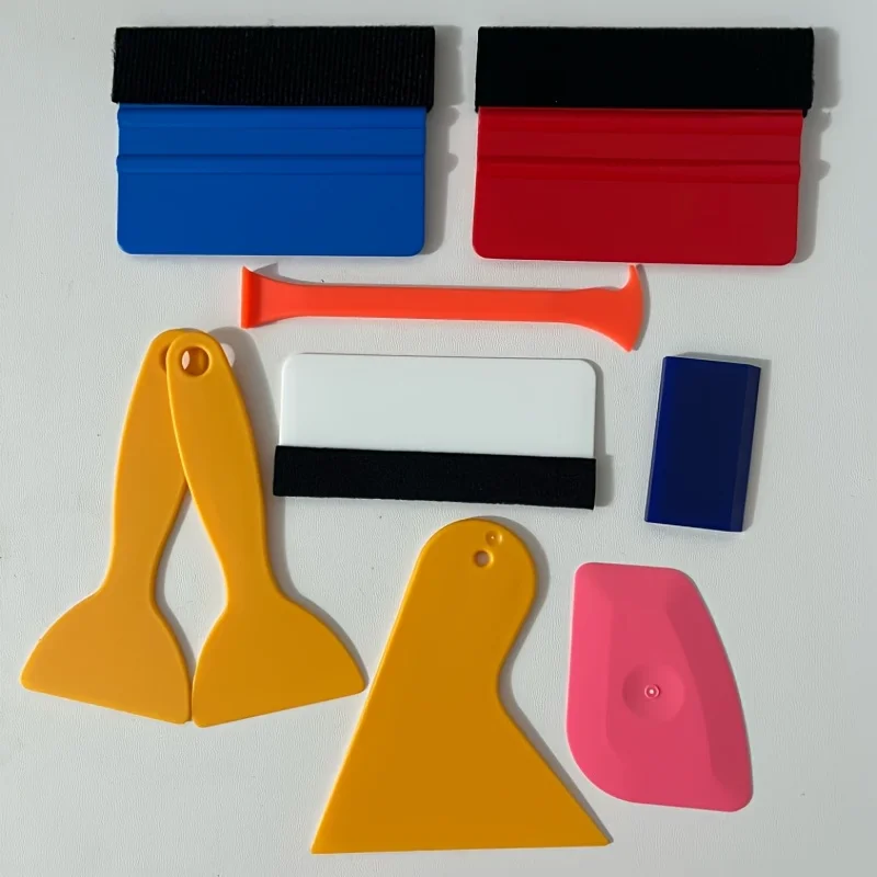 Vinyl Wrap Tools Kit Professional Wallpaper Installation Kit Felt Squeegee Trimmer Bubble Smoother for Car Wrapping Window Tint