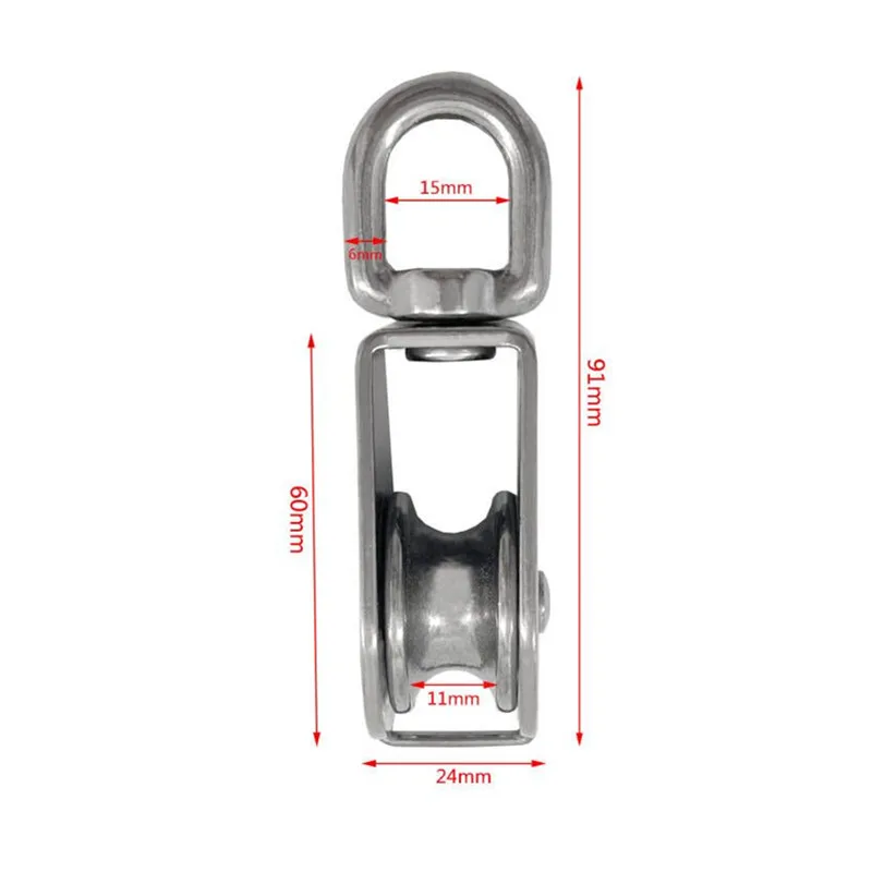 ISURE MARINE pair Stainless Steel 304 Heavy Duty Pulley Stainless Steel Pulley 32mm